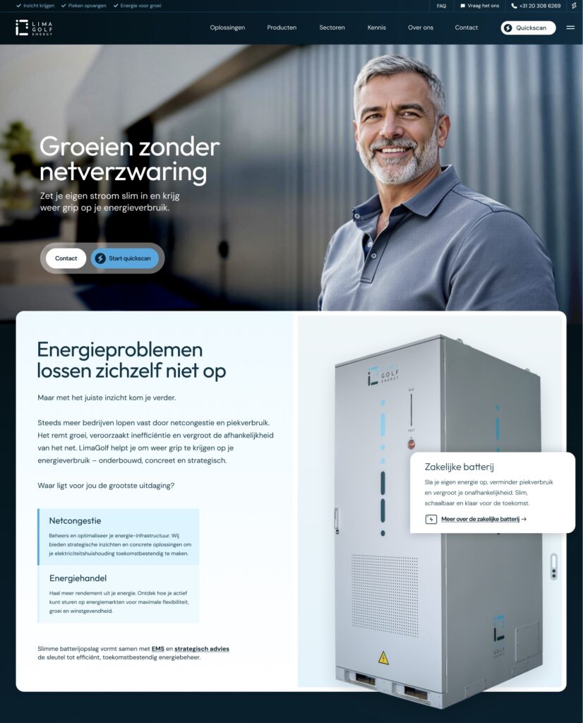 LimaGolf Energy webdesign